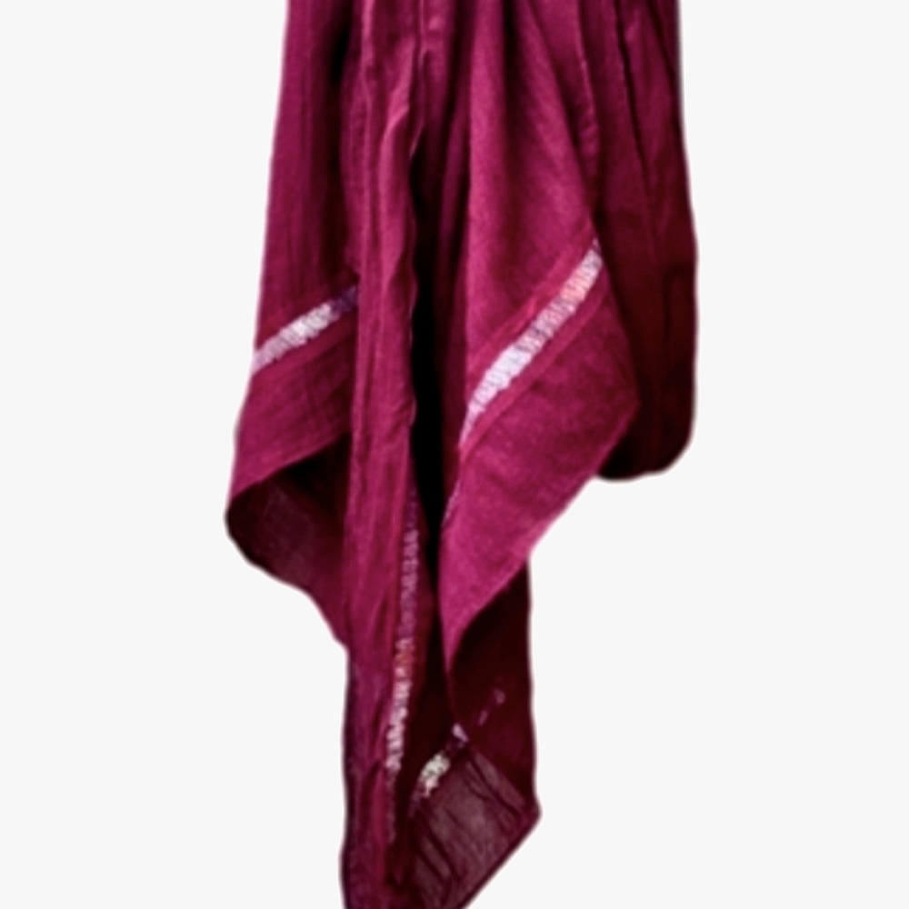 Scarf: Sparkling Sequins Maroon Shawl or for Table Covering - Picture 6 of 13